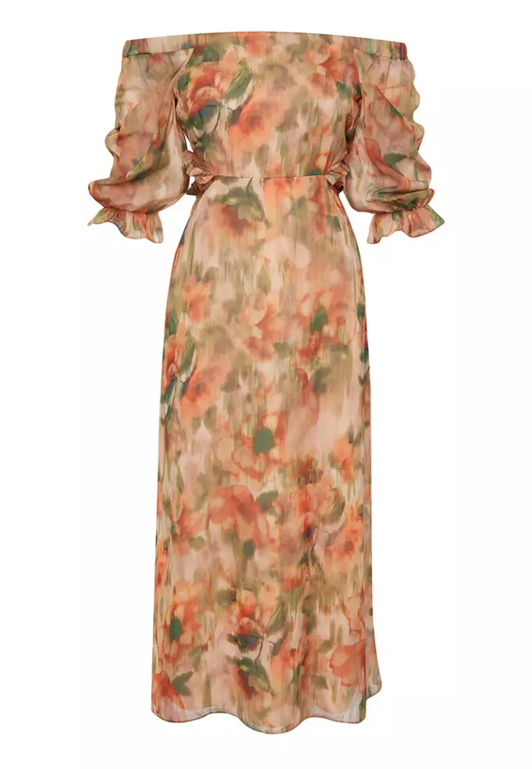 Ruffles Patterned Dress