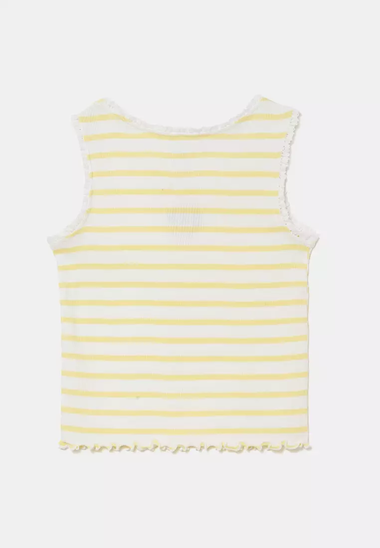 Brannan Favorite Graphic Logo Ribbed Tank Top