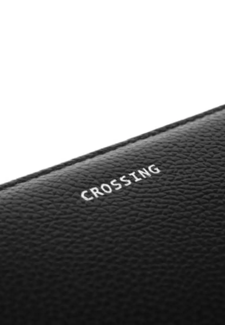 Crossing Milano Long Zip Wallet RFID - Black