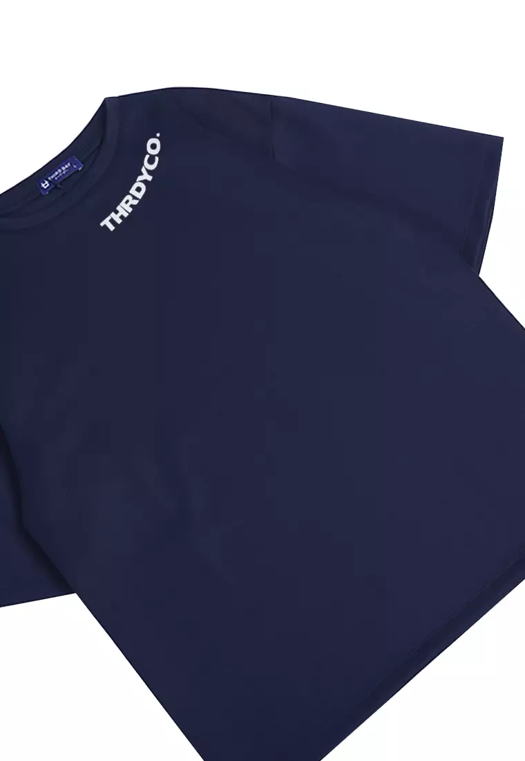 MTJ96 Kaos Oversize Distro Pria Thirddayco Neck Navy