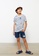 LC WAIKIKI blue Mickey Mouse Printed Boy Shorts With Elastic Waist 228E0KAB904A24GS_2