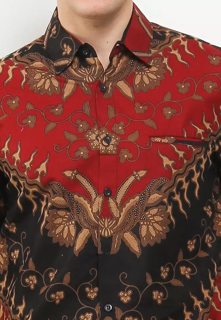 Abhicandra Kemeja Batik Exclusive Premium Pria Casual Modern Lengan Panjang