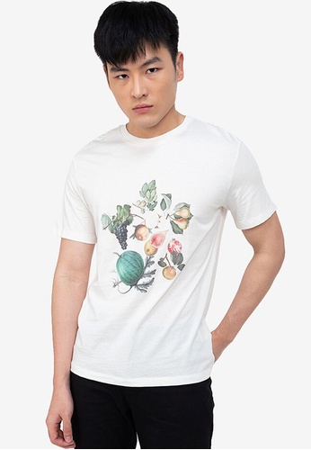 H&M white Printed T-Shirt A70B9AA43AC825GS_1