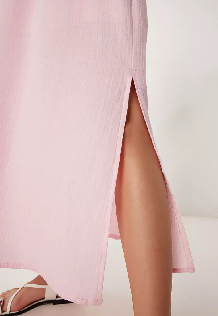 Knitted Striped Summer Linen Dress