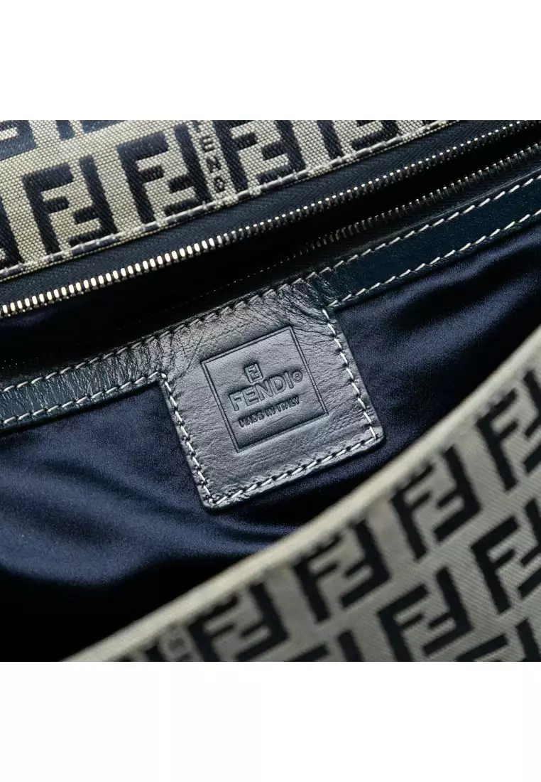 Pre-Loved Fendi Zucchino Canvas Crossbody