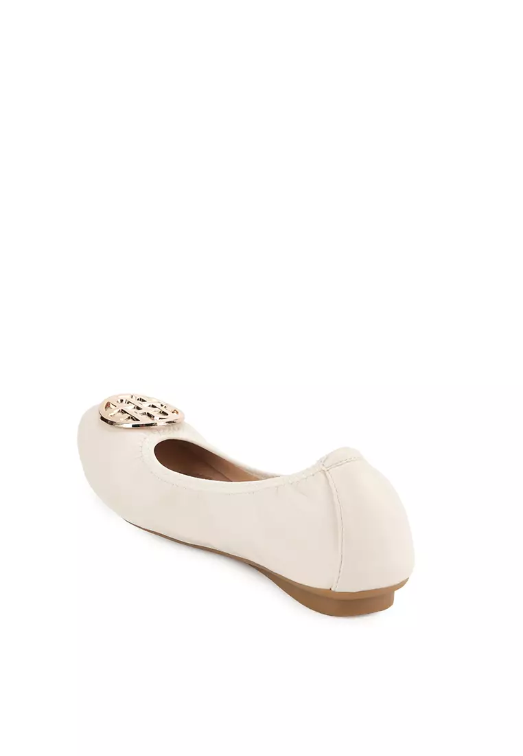 Elisa J2425-6 Flat Shoes Off White