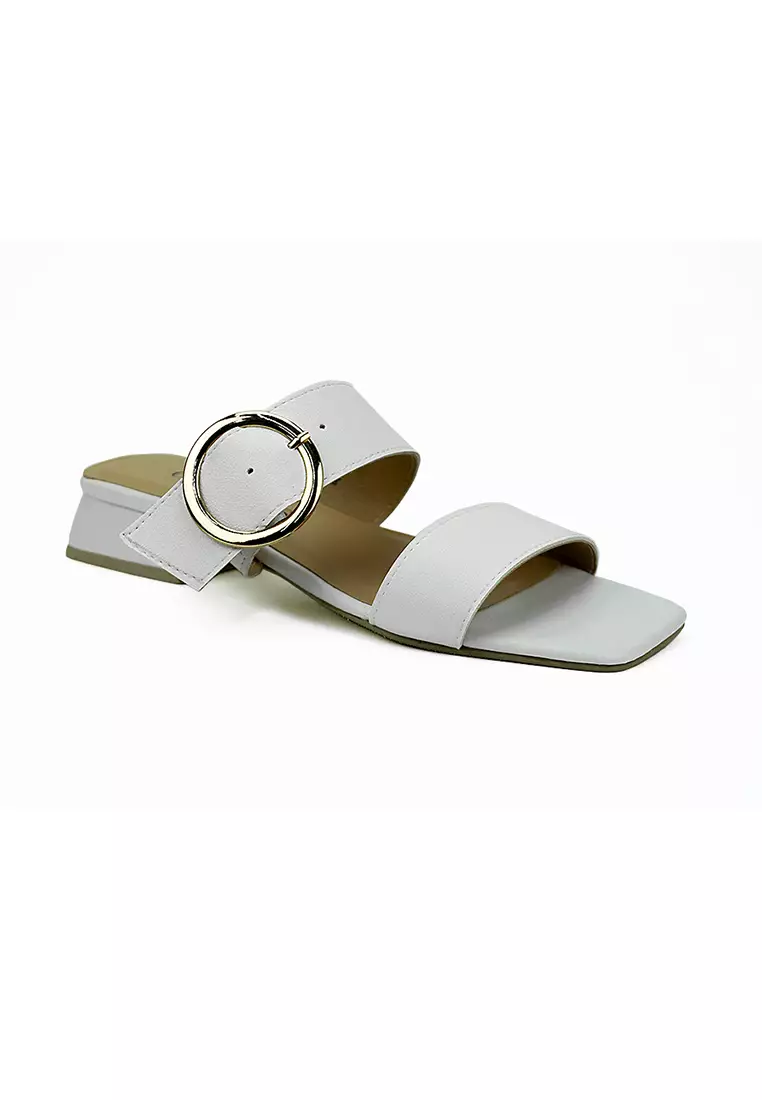 Discount on Cardam's Lifestyle  shoes - SKU: Eclb Wa 00103 White Heeled Sandals