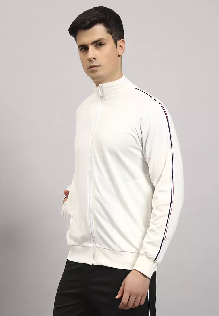 Men's CoreSync High-Neck Performance White Jacket