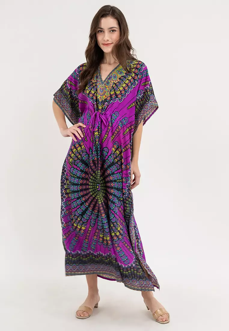 Victoria Vneck Kaftan Dress