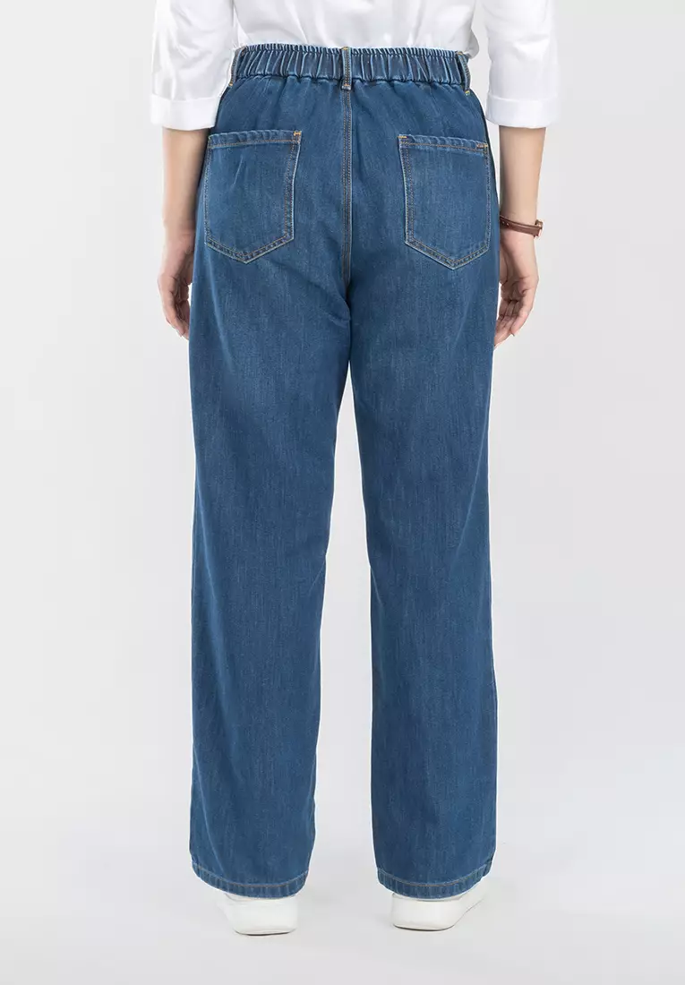 C2 Utopia Blue Straight Cut Jeans Wanita