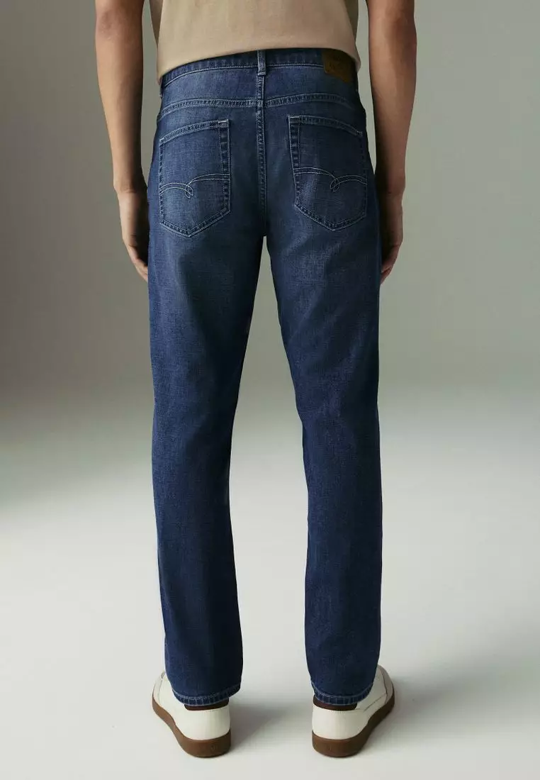 Summerweight Stretch Denim Jeans Slim Fit