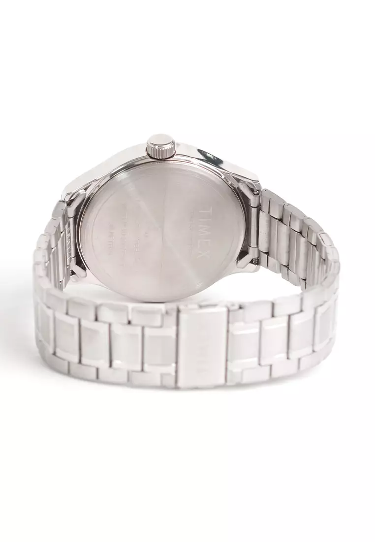 Timex G198 Series Silver Stainless Steel Analog Quartz Watch For Men TWEG19803