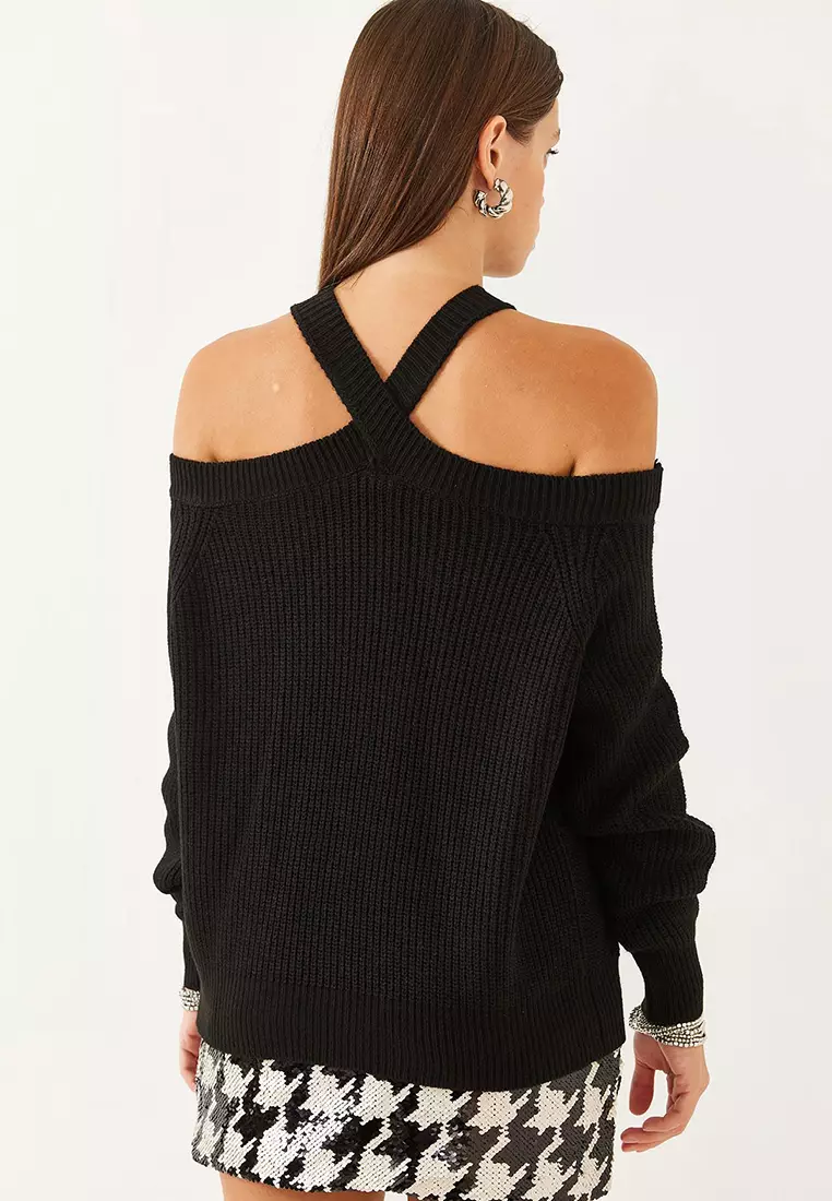 Women's Cross Strap Knitwear Sweater 85001017