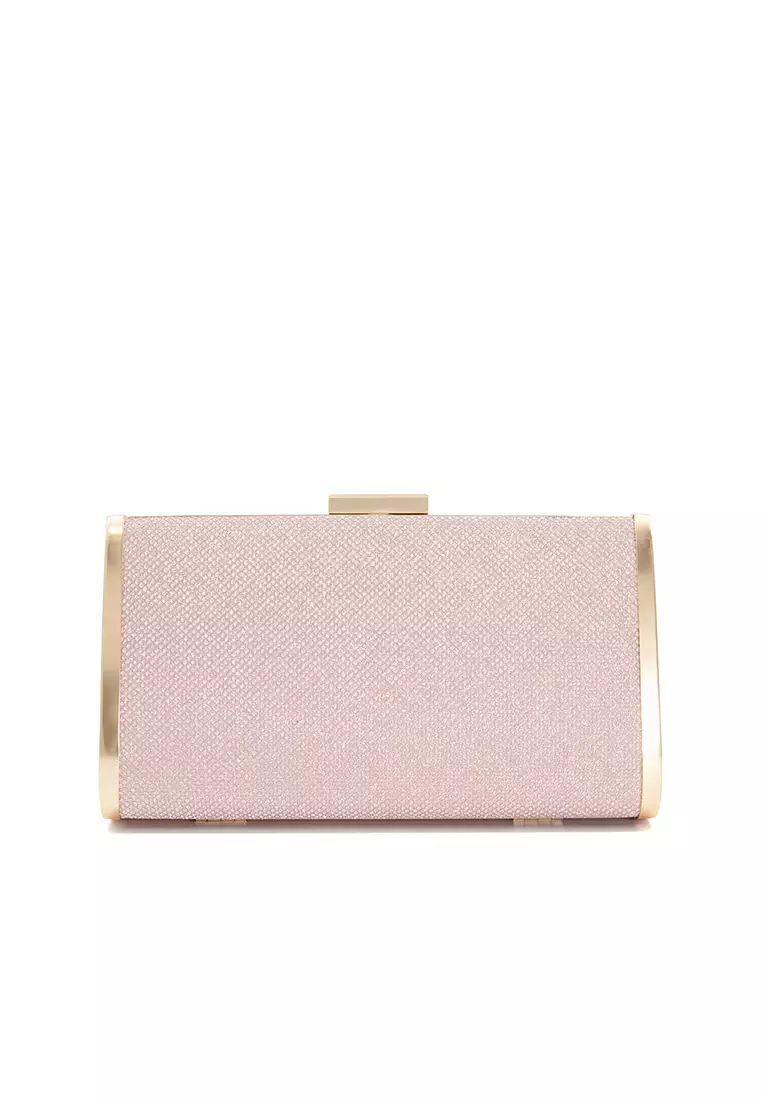 Buy Dune London Blaike Metallic Box Clutch Bag Rose Gold 2024