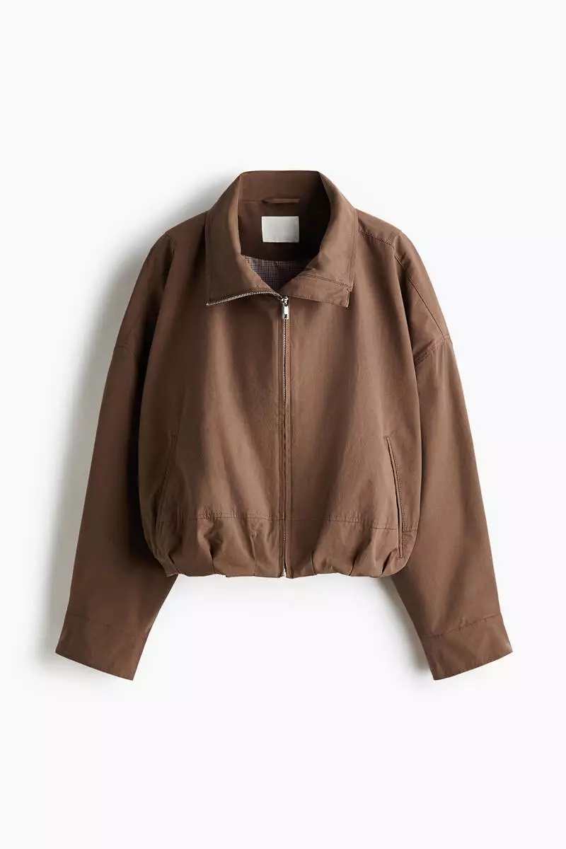 Bubble-hem cotton jacket