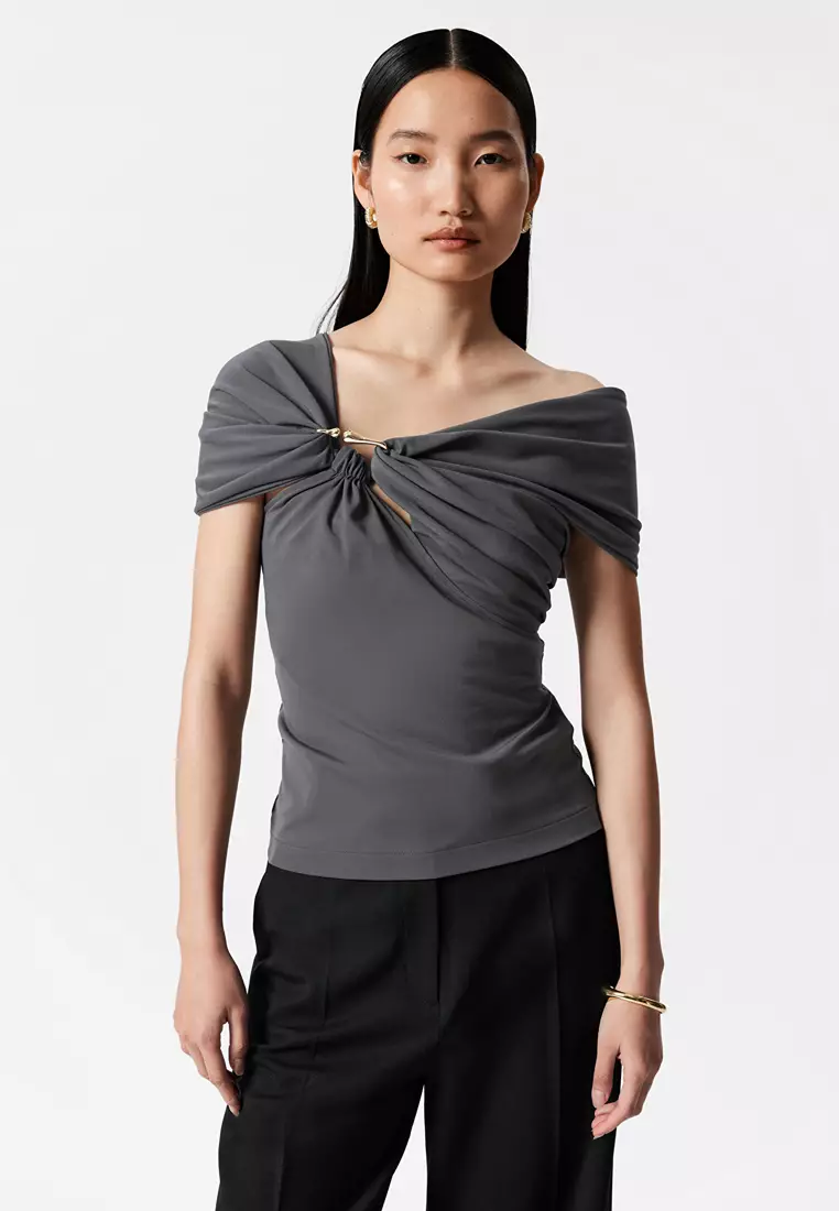 Draped Off-Shoulder Top