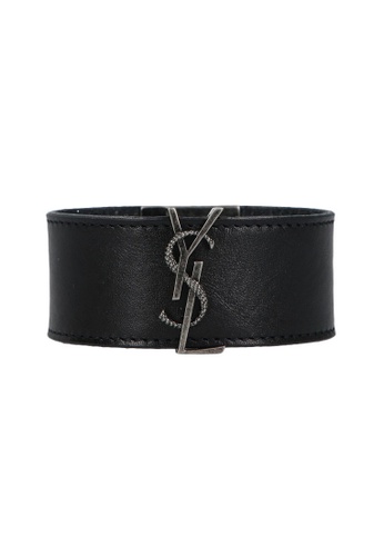 Buy Saint Laurent Yves Saint Laurent Monogram Plaque Bracelet In