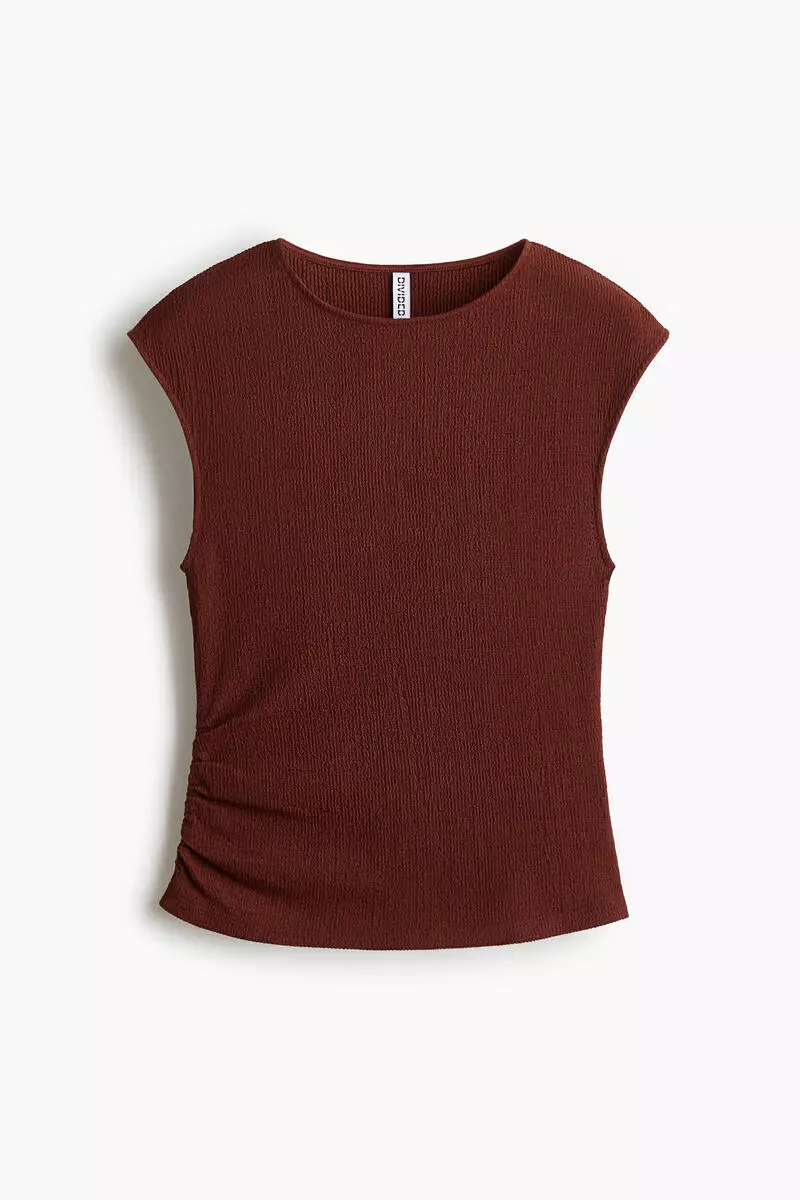 Textured jersey top