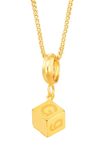 HABIB gold HABIB Alphabet G Cube Gold Pendant, 916 Gold ADA01AC2A2947AGS_1