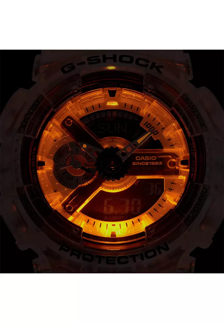 Jam Tangan Analog Digital Pria G-Shock 40th Anniversary Clear Remix GA-114RX-7A Resin Band