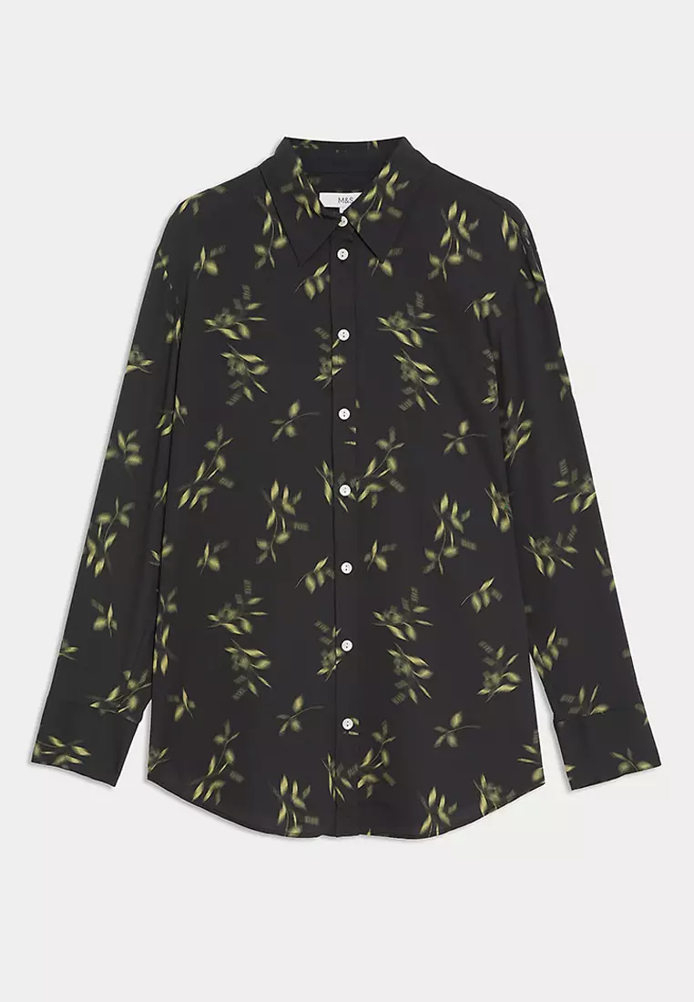 Printed Collared Blouse