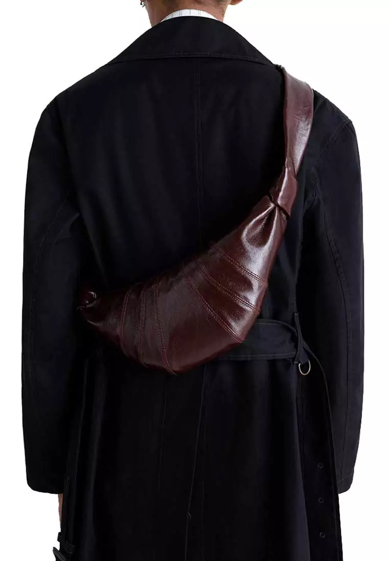 Small Croissant Bag Coated Cotton Chocolate Fondant BG0003LF1329