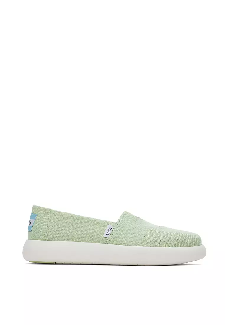 Discount on TOMS  shoes - SKU: Sneakers Alpargata Mallow Women - Pistachio Green Heritage Canvas