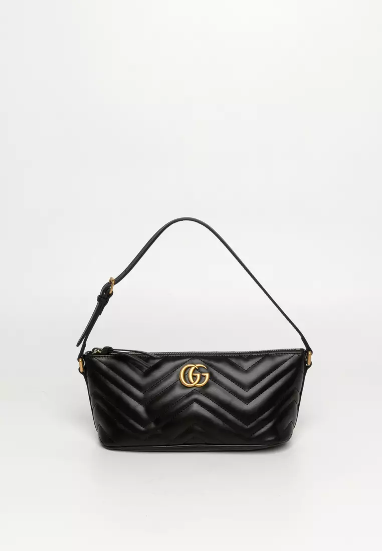 Gucci black and white cheap chevron bag