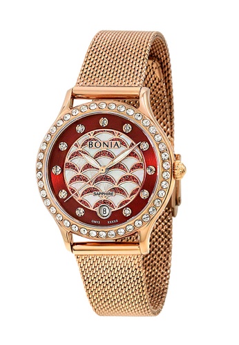 Bonia Watches gold Bonia Sirena Women Elegance 2 Straps Set BNB10625-2567S 2DF94AC29C3F36GS_1