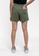 FOREST green Forest Ladies  Plain Elastic Cotton Terry Short Pants - 860136 - 48Olive 78F87AA45B7368GS_2