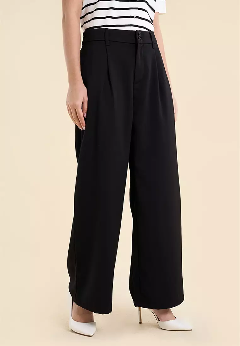 Dress Code Wide Pleated Pants