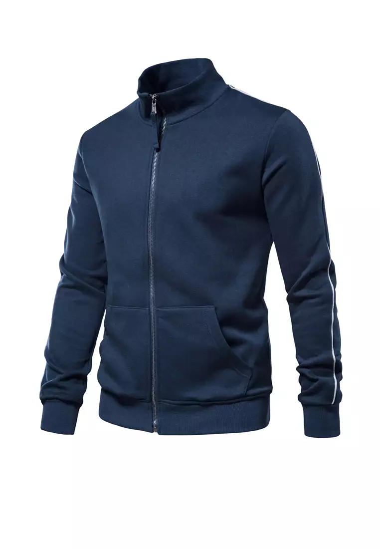 Color Blocked Zipper Sweatshirt AX-HD115