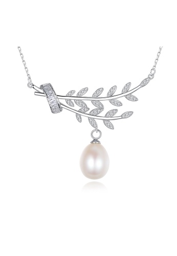 Buy Sunrais Premium Color Stone Silver Leaf Necklace 2021 Online Zalora Singapore