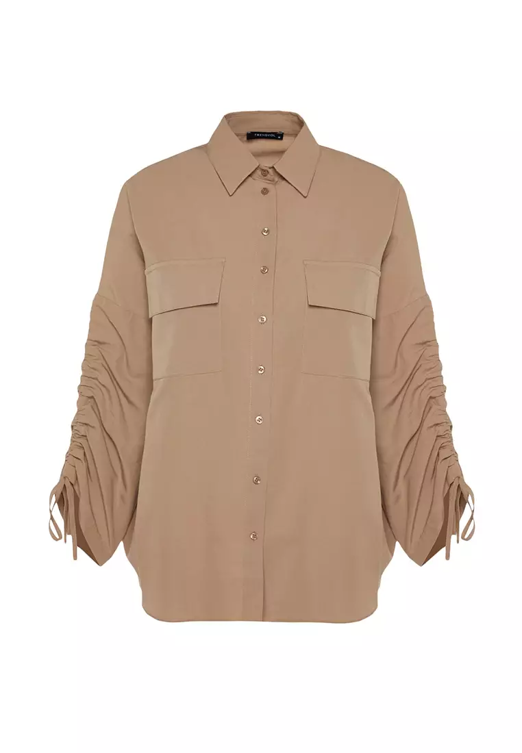 Adjustable Drawstring Detailed Shirt