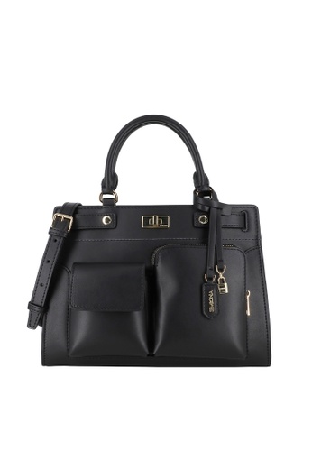 SEMBONIA black Artisan Classic Medium Leather Satchel Bag 45947AC9DB9D0CGS_1