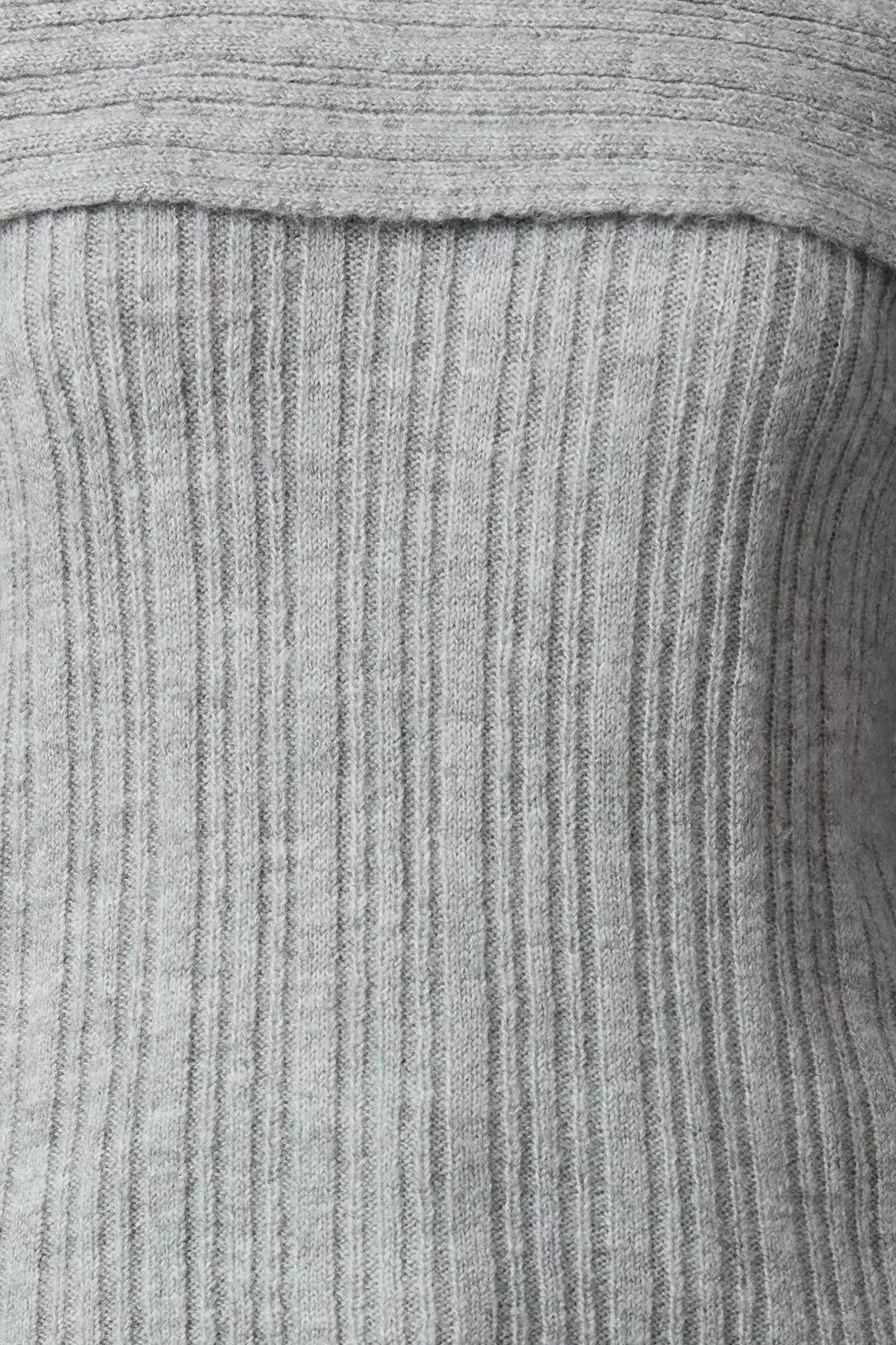 Gray Soft Texture Carmen Collar Knitwear Sweater TWOAW25KZ00076