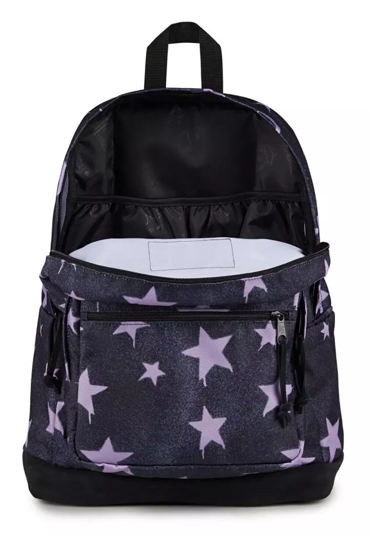 jansport backpack black with stars SuperBreak Plus It features an internal laptop sleeve and a side water bottle pocket JanSport Superbreak Plus - Afflicted