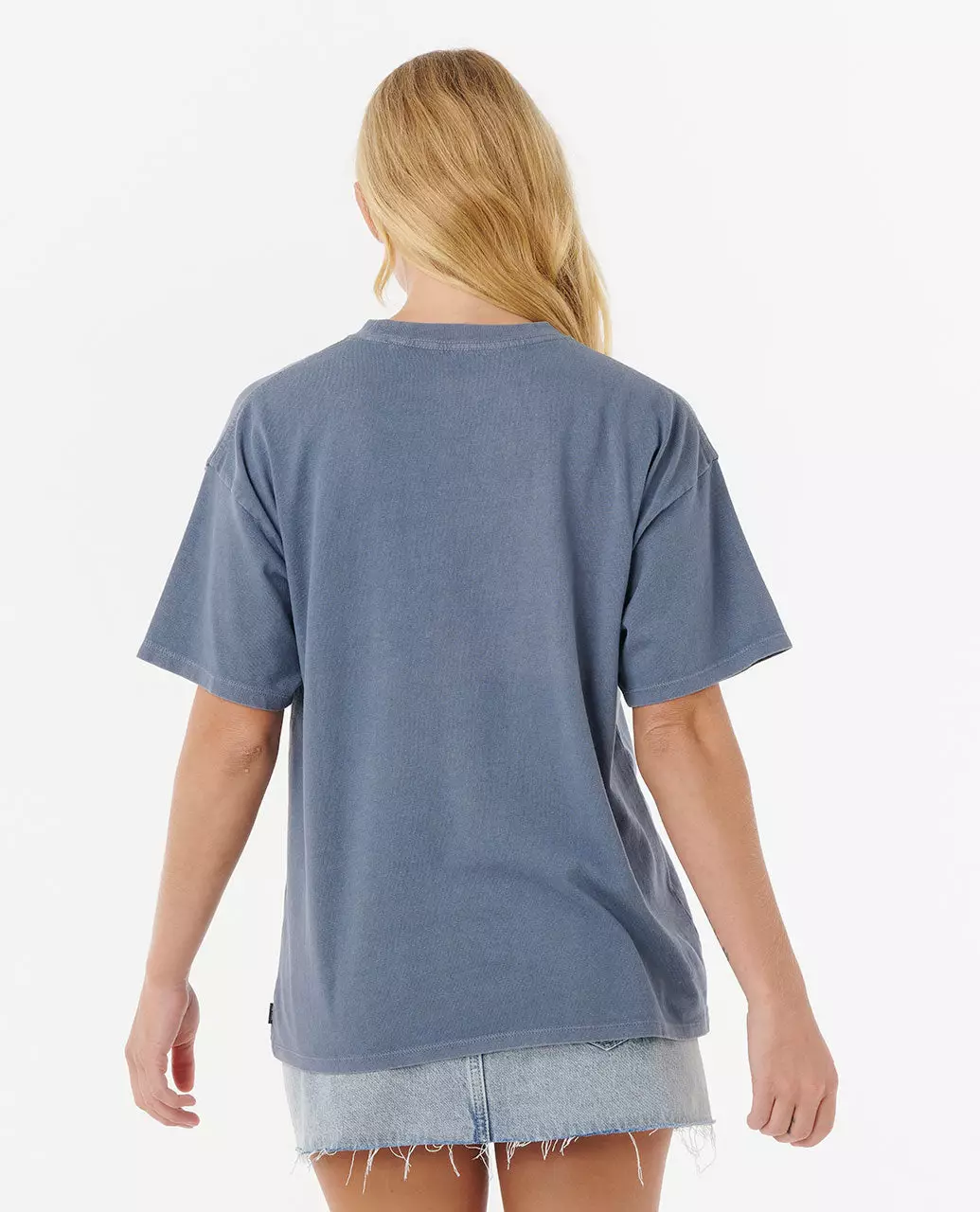 Rip Curl Women Varsity Sports Heritage Tee - Blue Grey