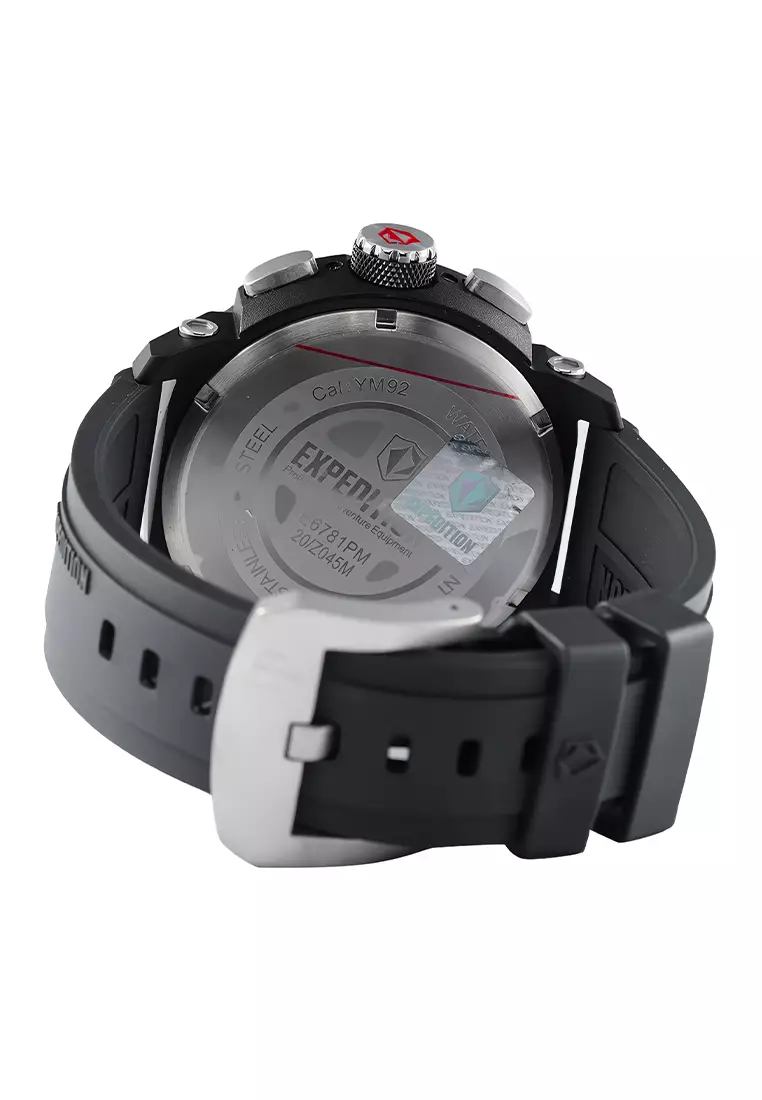 Expedition - Jam Tangan Chronograph Pria - Black - Rubber Strap - 6781PMCRTBBAGR