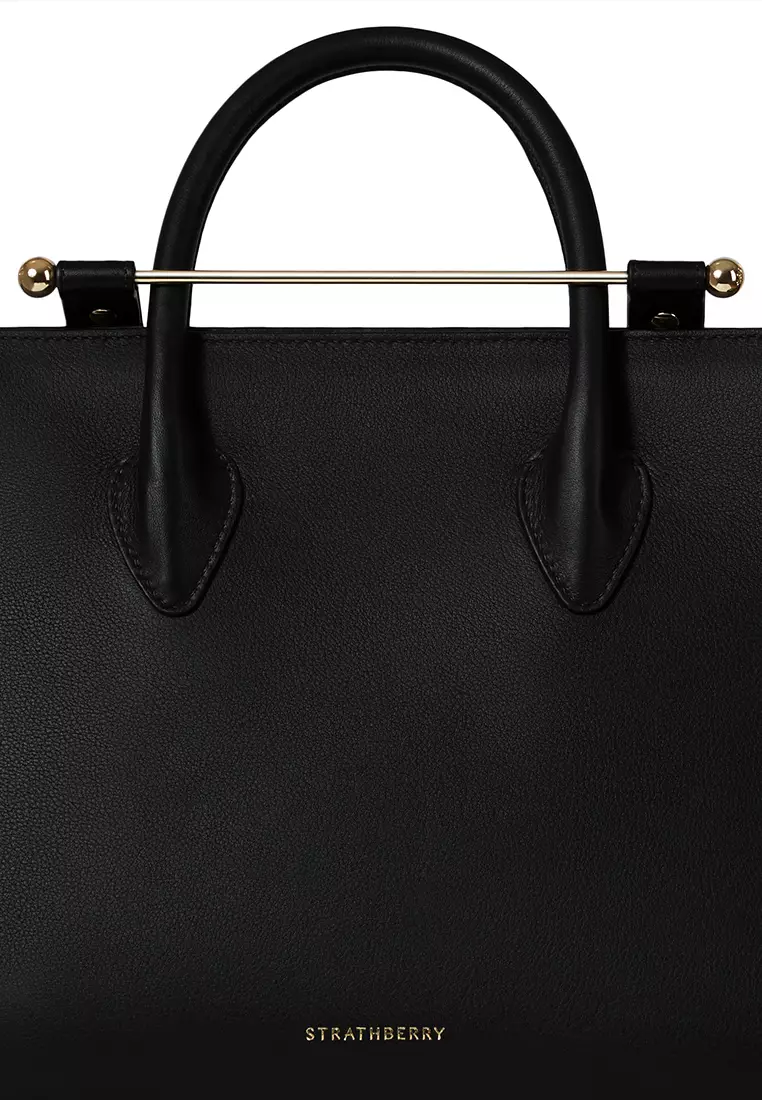 Buy Strathberry STRATHBERRY MIDI TOTE (RE) LEATHER BLACK 2024 Online ...