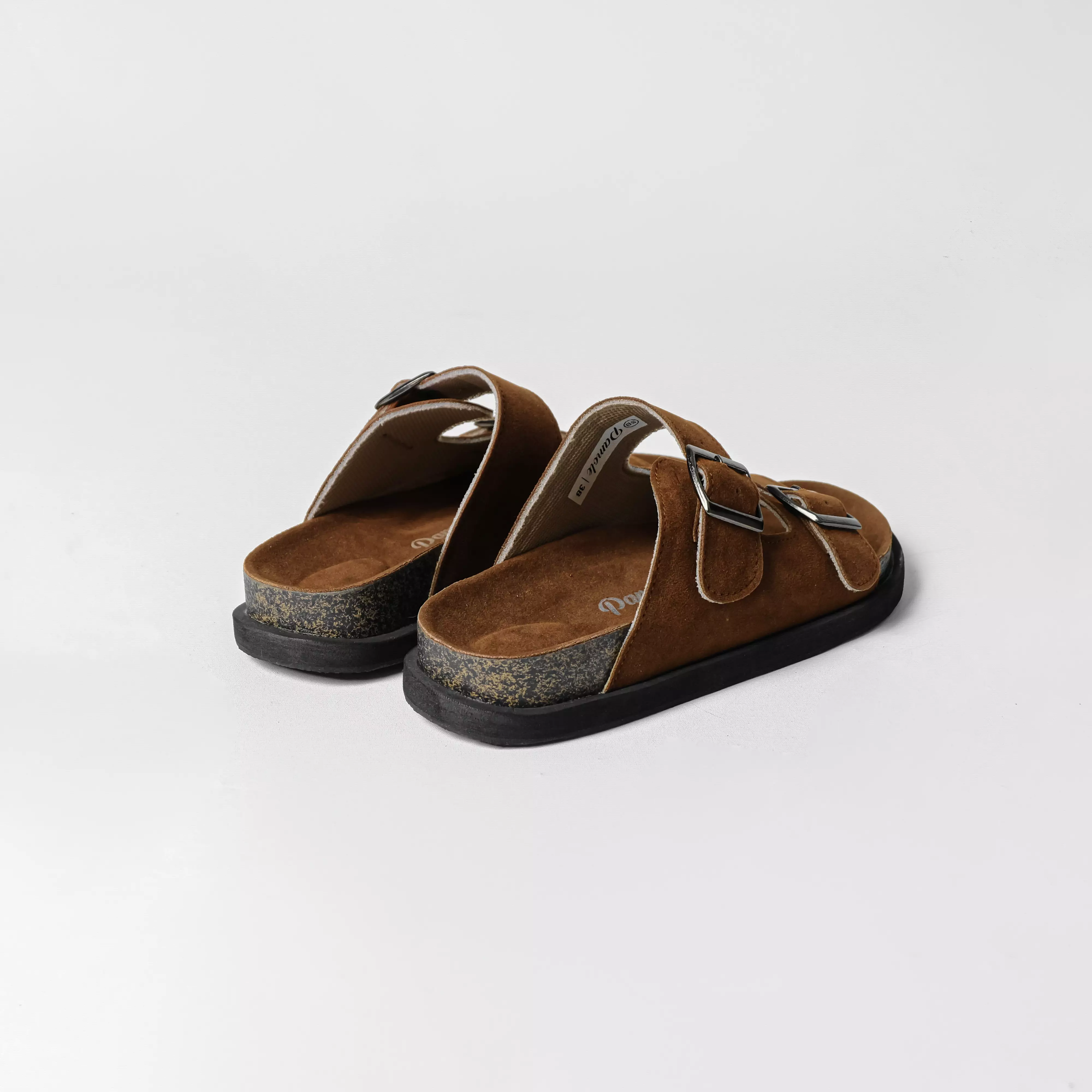Pamole Sandal Wanita Kekinian Sendal Cewek Sandal Flat Wanita - Magi Series - Coklat Tua