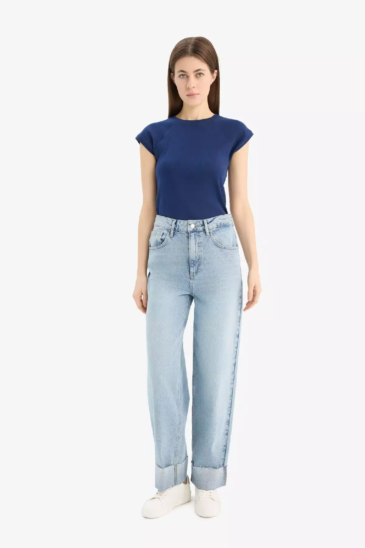 Slim Fit Crew Neck - Plain Rib Short Sleeve T-Shirt C7334Ax25Sp