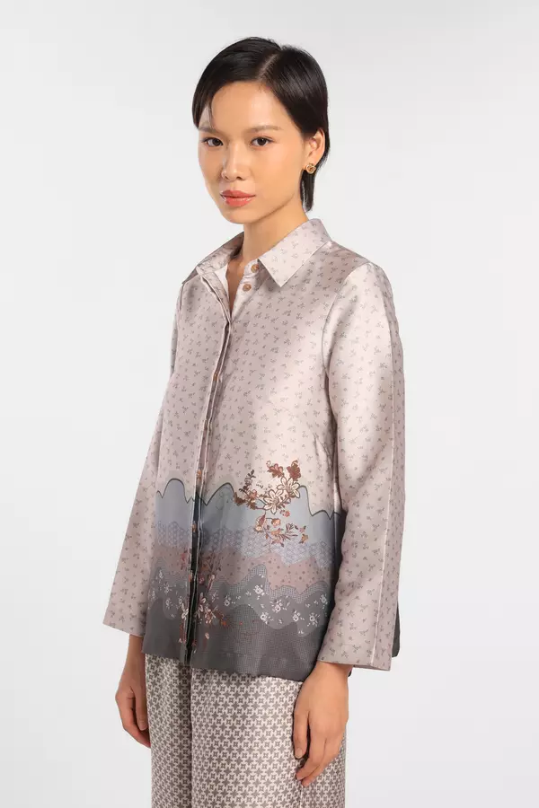 MINIMAL - Shams - Blus Motif Floral - Beige - Manzone & Minimal