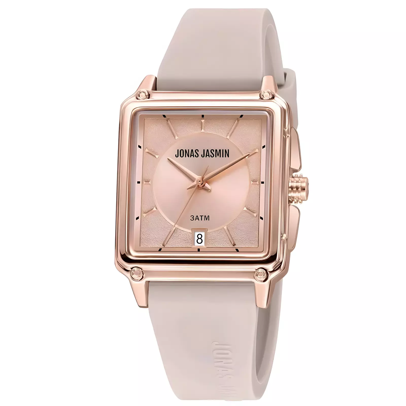 Jonas Jasmin - Jam Tangan Analog Wanita - Rose Gold - Rubber Strap - JJ-2292L-RG