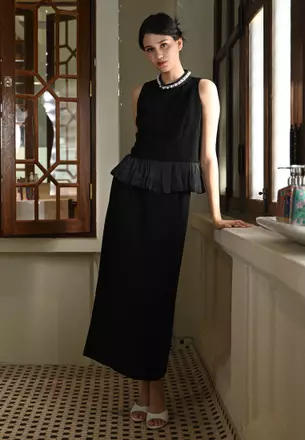 green emerald velvet dress Camel Drop Waist Dress  caca