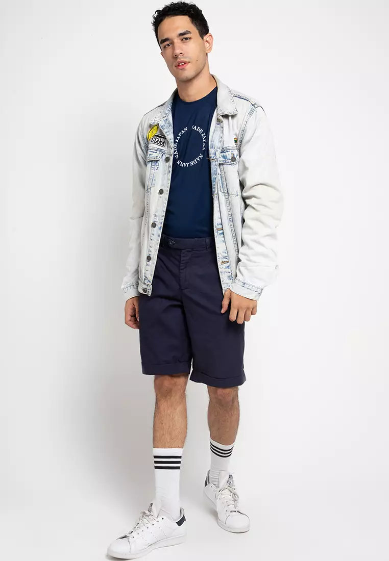 Nade NT268 nade japan circle Kaos anti kusut Navy