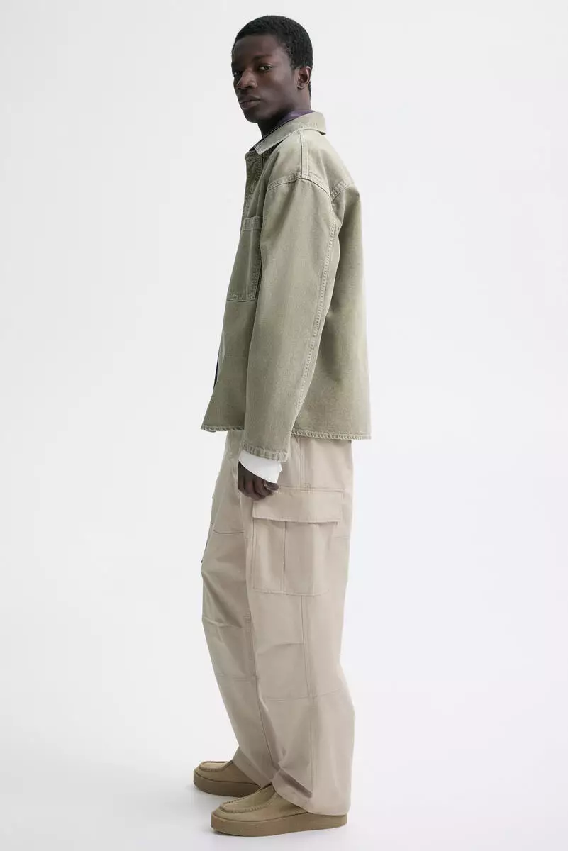 Relaxed Fit Cotton cargo trousers