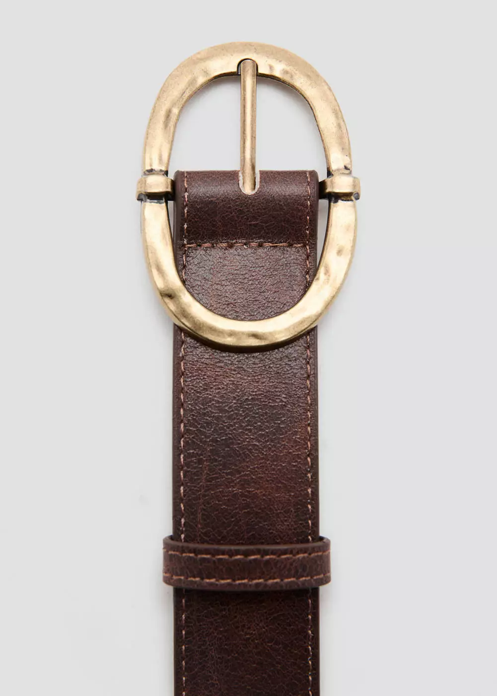 Sabuk buckle logam bertekstur