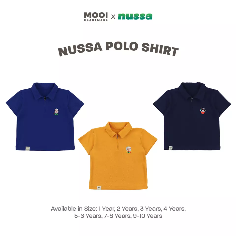 Mooi x Nussa Kemeja Anak Laki-Laki Nussa Polo Shirt - Yellow Gold