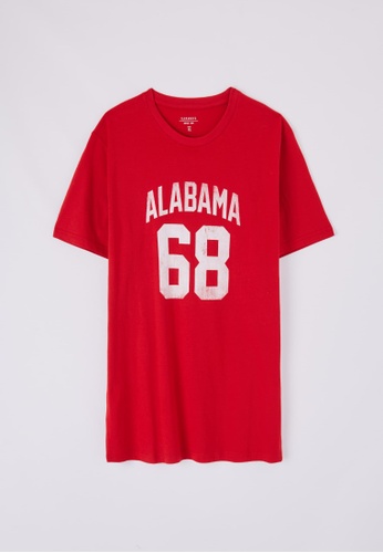 Terranova red Men's Alabama And Number Print T-Shirt F4A60AAB900D12GS_1